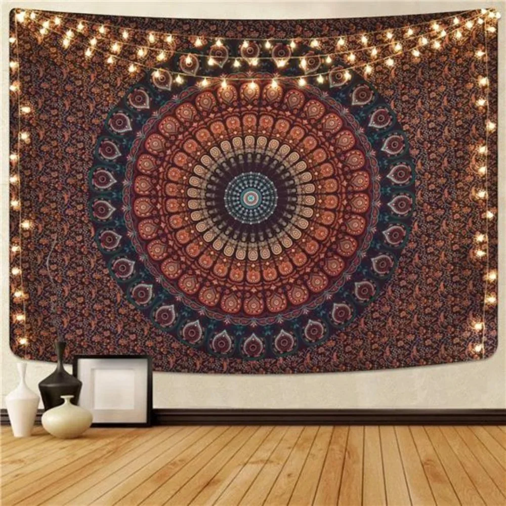 51.2 x 59.1 inches Mandala Tapestry Hippie Tapestries Psychedelic Peacock Boho
